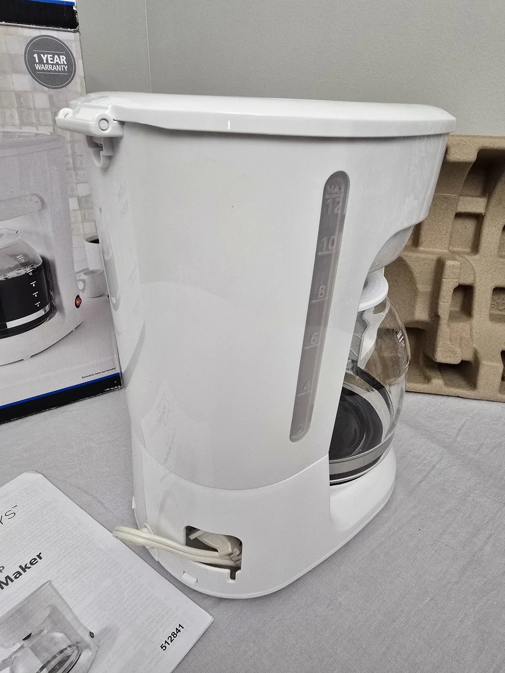 Mainstays 12-Cup Coffee Maker White
